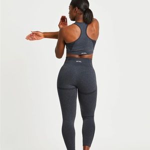 AYBL Balance V2 Seamless Sports Bra & Leggings Set in Speckle Black